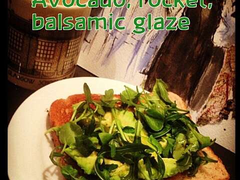 Clare Ollif avocado rocket balsamic glaze