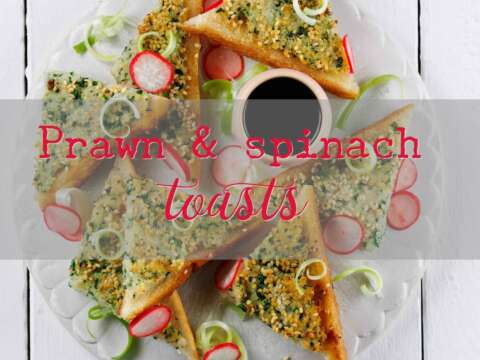 Prawn spinach toast