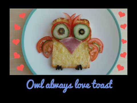 Rosanne Francis owl toast poster