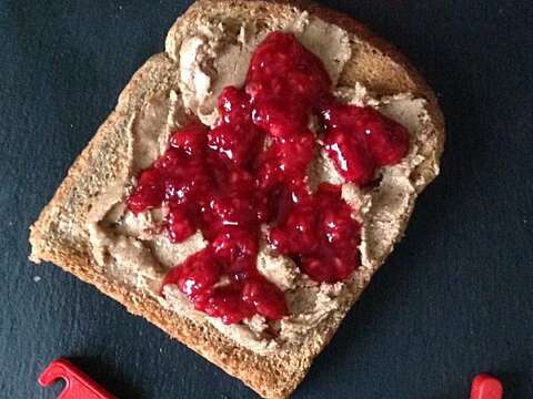 Anne o nut butter fresh mashed raspberries