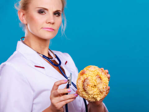 Dietician with sweet bun