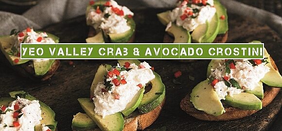 Fish Is The Dish Yeo Valley Crab Avocado Crostini SWAGGED