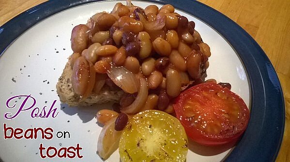 Andrea Upton posh beans on toast SWAGGED