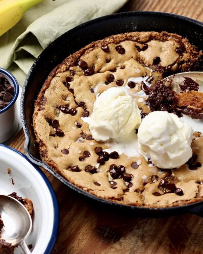 Chocolate Banana BBQ Skillet Cookie Image