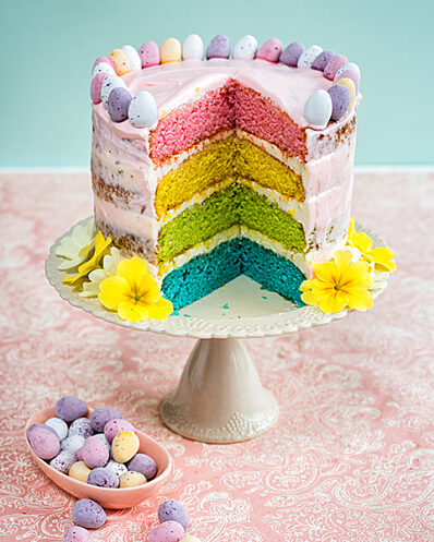 Easter cake sliced