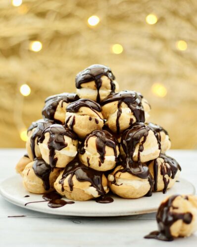Baileys profiterole stack